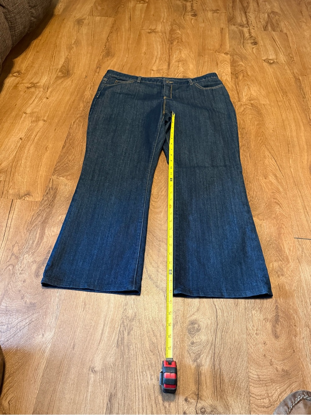Michael Kors Dark Blue Wide Leg Jeans - Picture 2 of 6